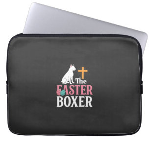 Easter Boxer Dog Vintage Engraving Shirt Laptop Sleeve