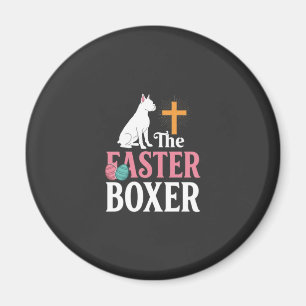 Easter Boxer Dog Vintage Engraving Shirt Magnet