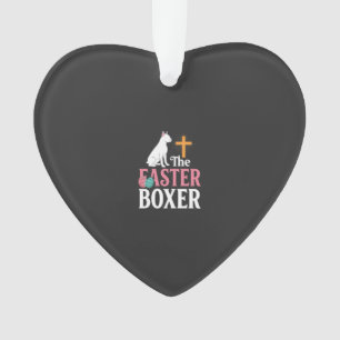 Easter Boxer Dog Vintage Engraving Shirt Ornament