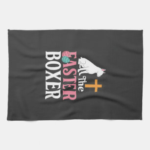 Easter Boxer Dog Vintage Engraving Shirt Tea Towel