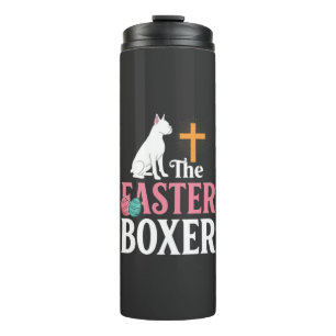 Easter Boxer Dog Vintage Engraving Shirt Thermal Tumbler