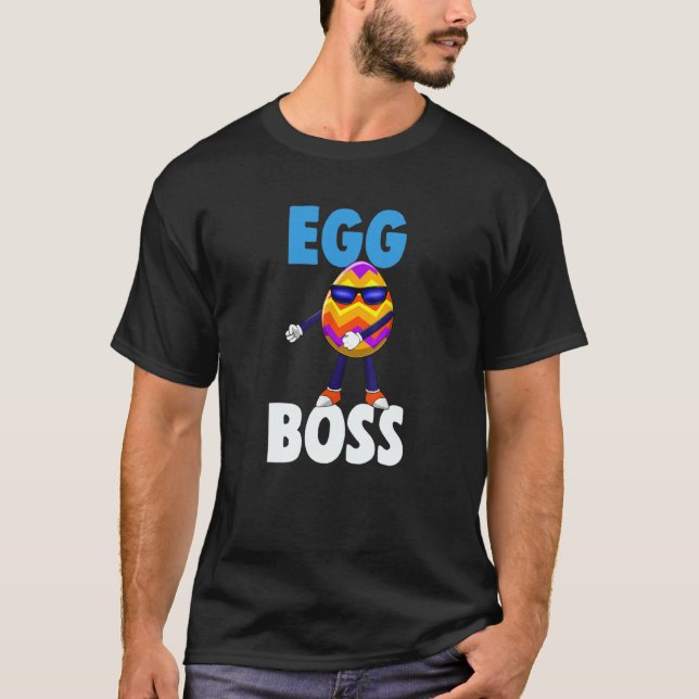 Easter Boy Egg Dancing Boss  Easter Day T-Shirt (Front)