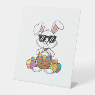 Easter Boys Girls Kids Toddler Bunny Rabbit Easter Pedestal Sign