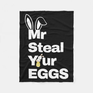 Easter Boys Toddlers Mr Steal Your Eggs Funny T Sh Fleece Blanket