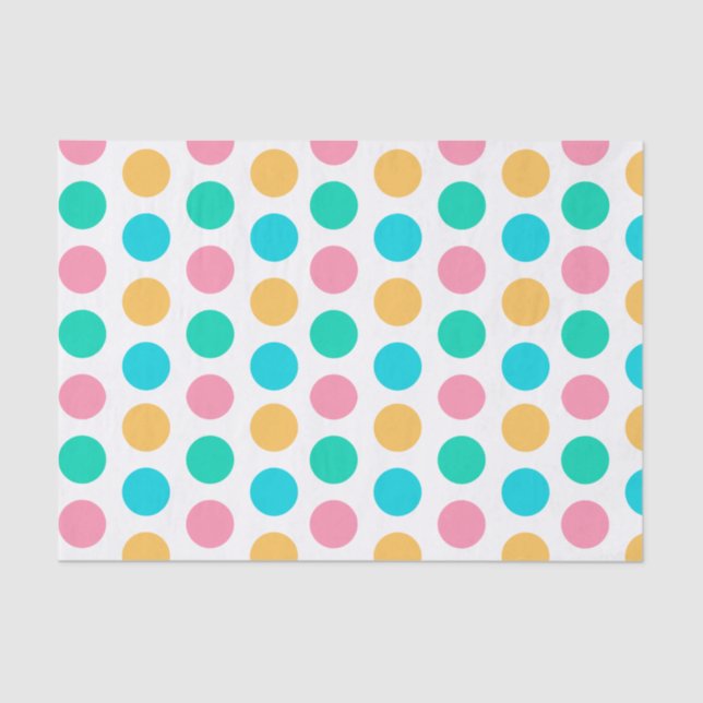 Easter Bright  Polka Dots Tissue Paper (Front)