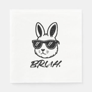 Easter Bruh Bunny Sunglasses Funny Meme Men Boys K Napkin