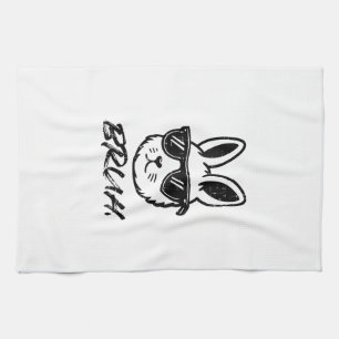 Easter Bruh Bunny Sunglasses Funny Meme Men Boys K Tea Towel
