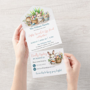 Easter Brunch and Egg Hunt All In One Invitation