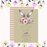 Easter Brunch And Egg Hunt Bunny Ears Green Invitation<br><div class="desc">This cute watercolor happy easter invitation captures the essence of the spring season with its whimsical bunny ears design, making it the perfect choice for your festive gathering. The soft pastel colours (pink, purple) and intricate details create a playful yet elegant vibe, setting the tone for a delightful Easter brunch...</div>