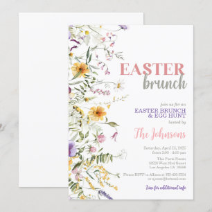 Easter Brunch and Egg Hunt Floral Invitation