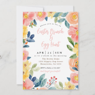 Easter Brunch and Egg Hunt  Invitation