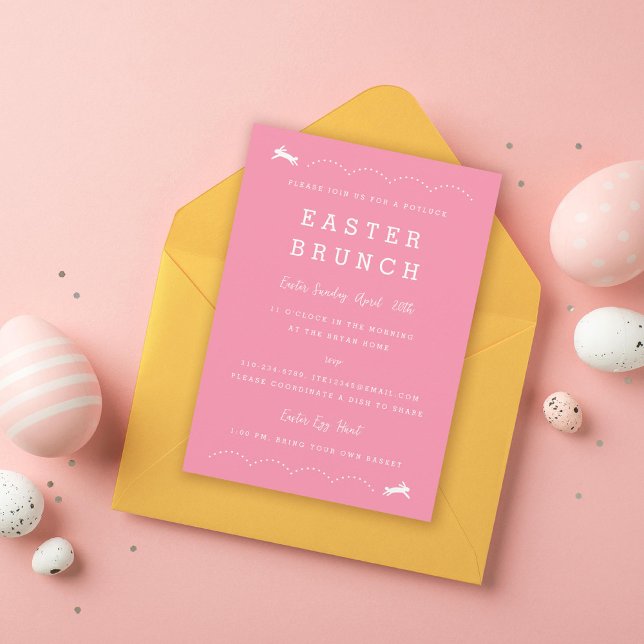 Easter Brunch Bunny | Easter Party Invitation (Creator Uploaded)