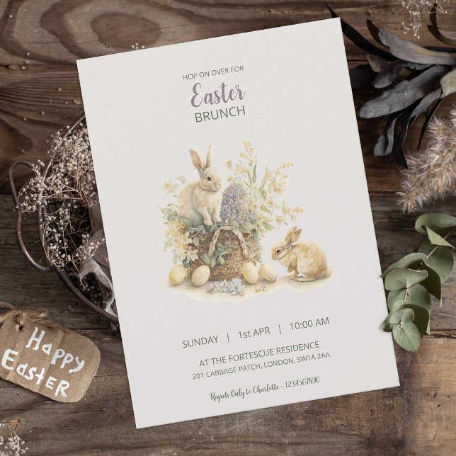 Easter Brunch Bunny Invitation  (Creator Uploaded)
