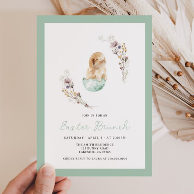 Easter Brunch Cute Bunny Invitation (Creator Uploaded)