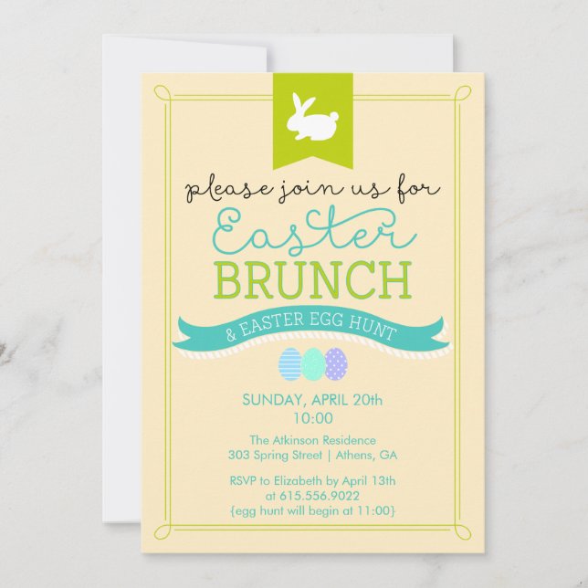 Easter Brunch & Easter Egg Hunt Invitation (Front)