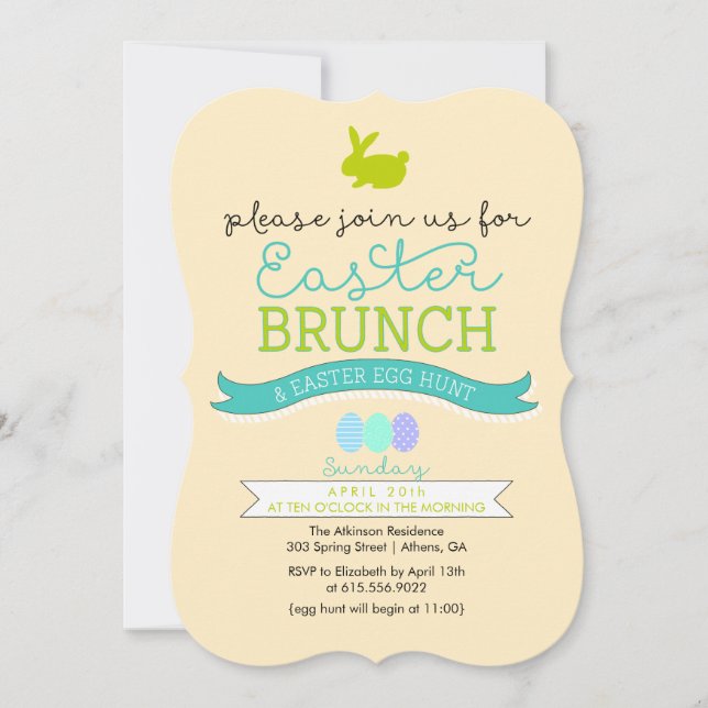 Easter Brunch & Easter Egg Hunt Invitation (Front)