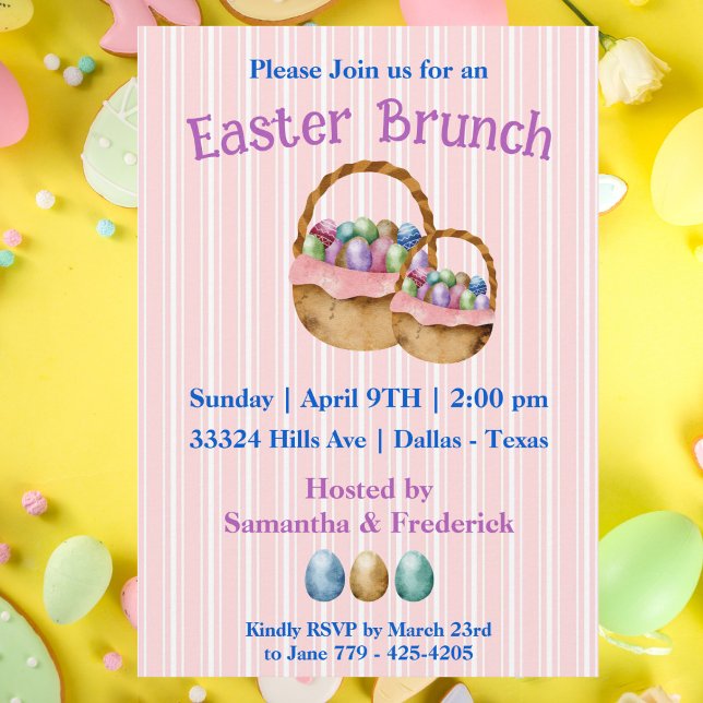 Easter Brunch Egg Basket  Holiday Card (Creator Uploaded)