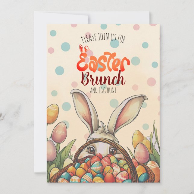 Easter Brunch & Egg Hunt Delight Invitation (Front)