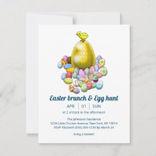 Easter brunch & Egg Hunt Easter Invitation
