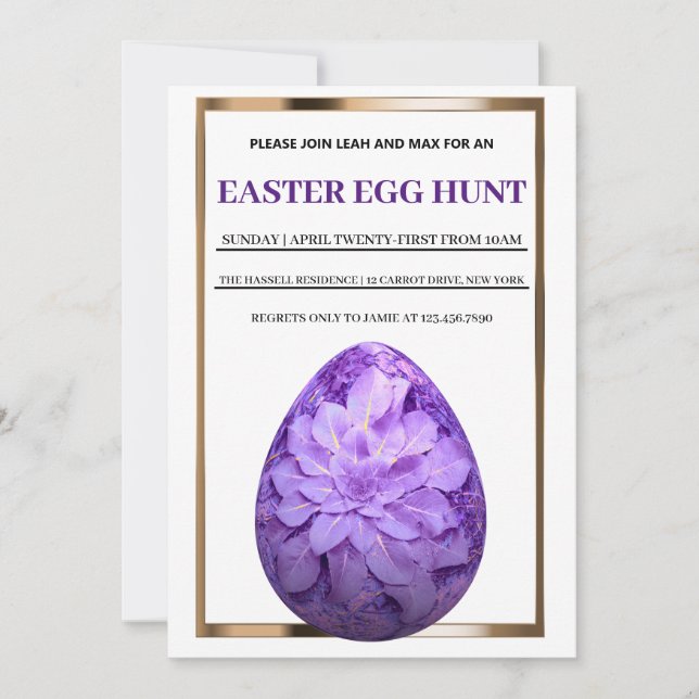 Easter Brunch Egg Hunt Invitation (Front)