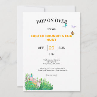 Easter Brunch & Egg Hunt Invitation