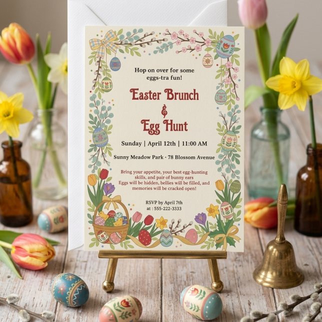 Easter Brunch & Egg Hunt Invitation (Creator Uploaded)