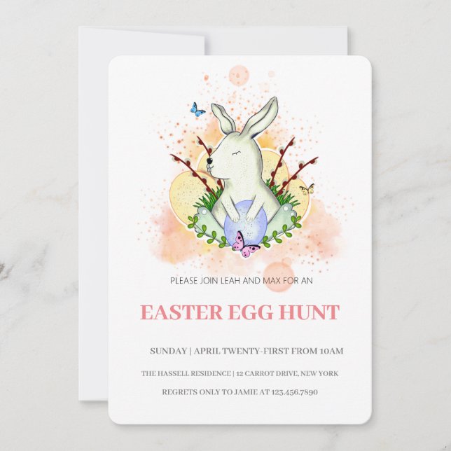 Easter Brunch Egg Hunt Invitation (Front)