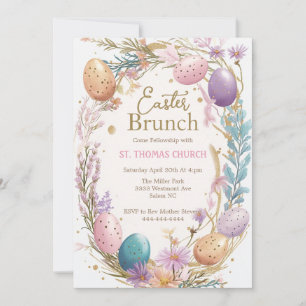 Easter brunch egg hunt party easter invitation