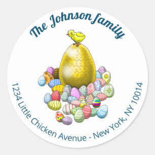 Easter brunch & Egg Hunt Return Address Labels
