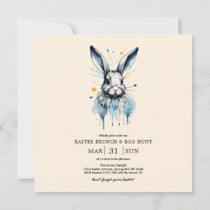 Easter Brunch & Egg Hunt   Water colour Bunny