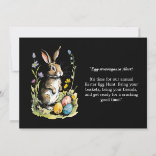 Easter Brunch & Egg Hunt Wildflower Bunny Invitation