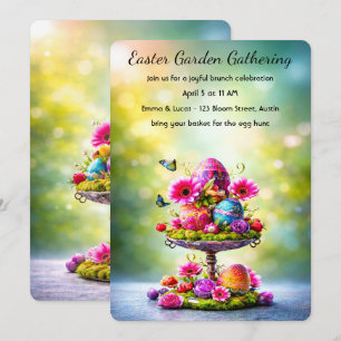 Easter Brunch Invitation Bright Floral Spring