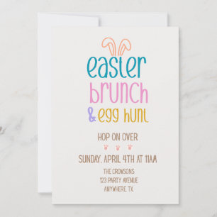 Easter Brunch Invitation   Holiday Invite