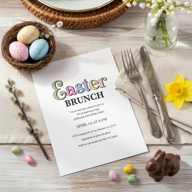 Easter Brunch Invitation | Modern Elegant Spring  (Creator Uploaded)