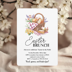 Easter Brunch Picnic Invitation Basket