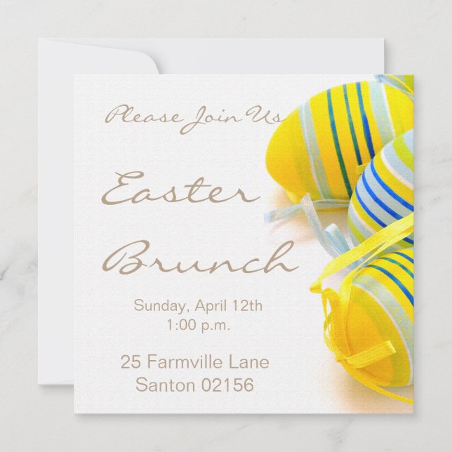 easter brunch square 5.25" x 5.25" Invitations (Front)
