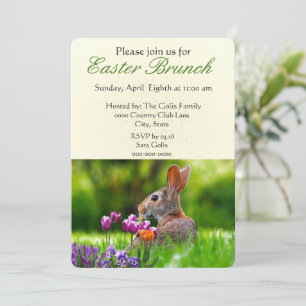 Easter Brunch with Wild Rabbit Holiday Invitation