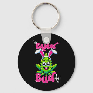 Easter Bud Funny Weed Smoking Flower Day Key Ring