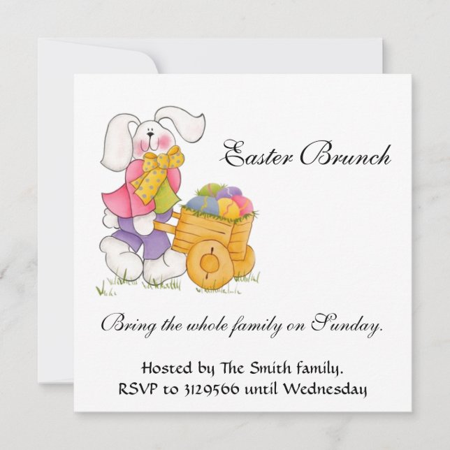 Easter bunch invitation (Front)