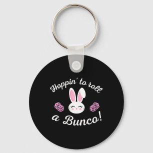 Easter Bunco Hoppin To Roll A Bunco Dice Bunny  Key Ring