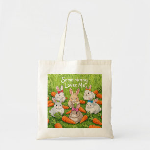 Easter Bunnies and Carrots  Tote Bag