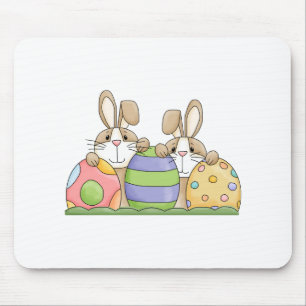 easter bunnies and eggs mouse mat