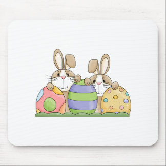 easter bunnies and eggs mouse mat