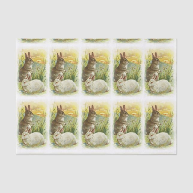 Easter Bunnies at Sunrise Tissue Paper (Front)