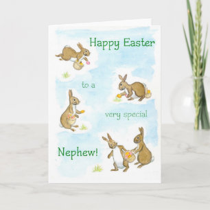 Easter Bunnies Card for a Nephew