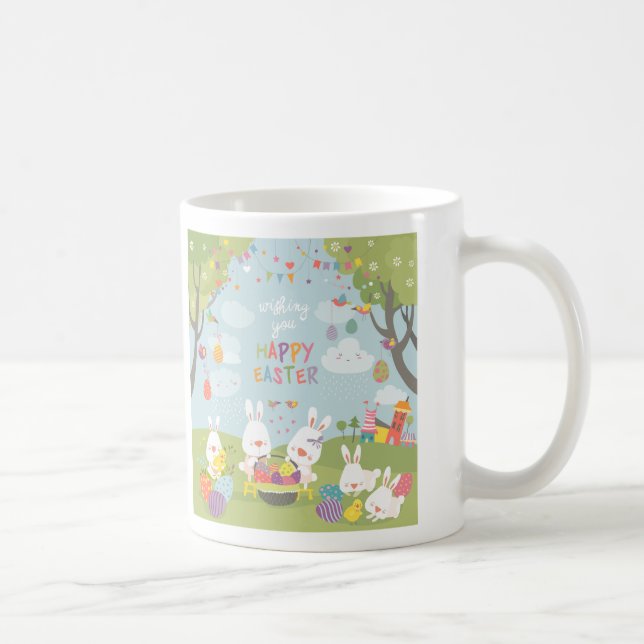 easter bunnies coffee mug (Right)