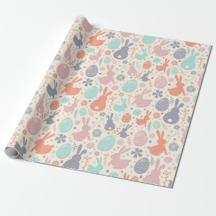 Easter bunnies & eggs wrapping paper