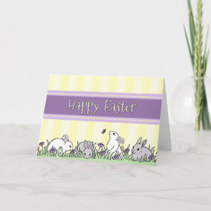 Easter Bunnies Happy Easter Card