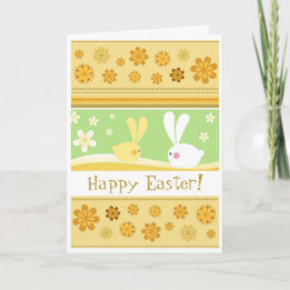 Easter Bunnies Holiday Card