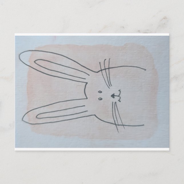 Easter bunnies holiday postcard (Front)